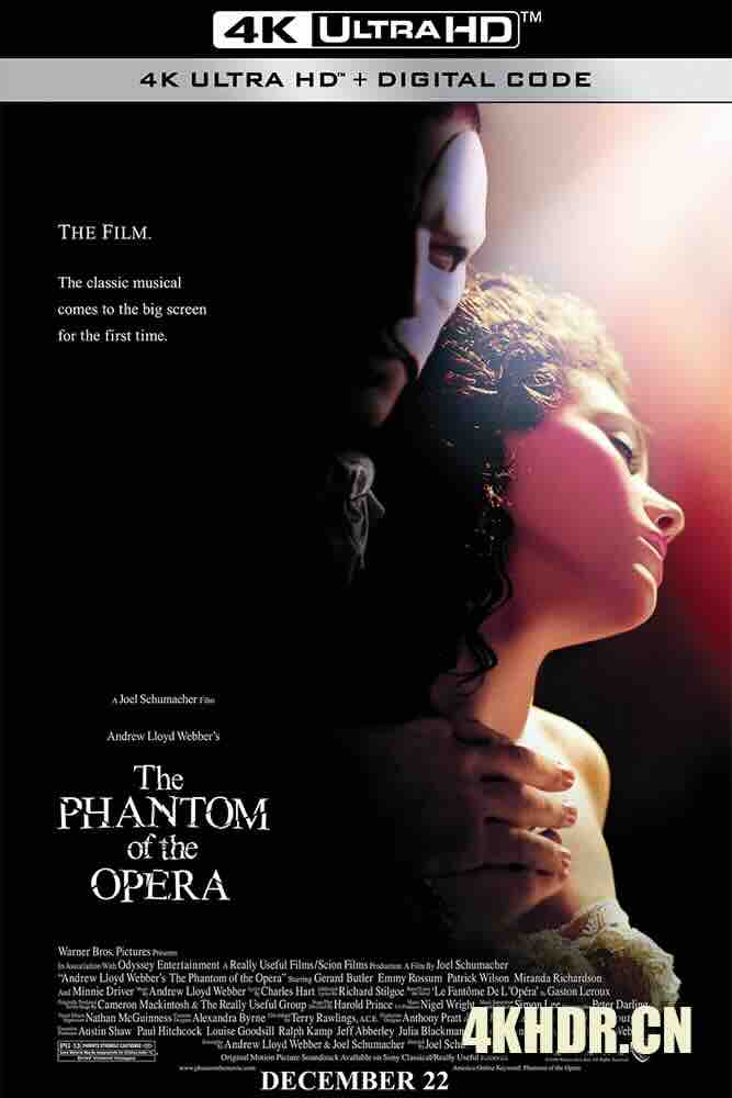 歌剧魅影 The Phantom of the Opera (2004) 歌声魅影(港)/安德鲁洛伊韦伯之歌剧魅影(台)/歌剧院幽灵/英国/美国/豆瓣: 8.5