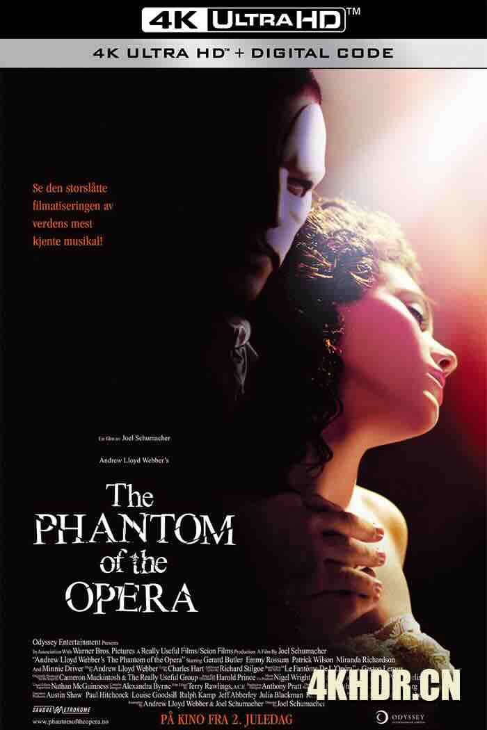 歌剧魅影 The Phantom of the Opera 2004 歌声魅影(港)/安德鲁洛伊韦伯之歌剧魅影(台)/歌剧院幽灵[英国/美国]豆瓣: 8.5